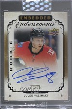 2018 Clear Cut Embedded Endorsements Rookies Gold 13/25 Juuso Valimaki Auto 8tn
