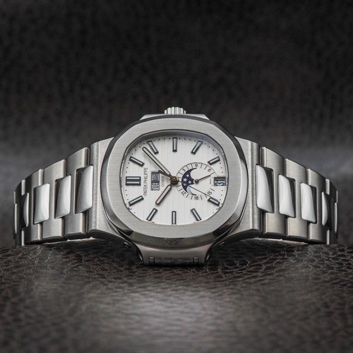 Patek Philippe Nautilus Steel Annual Calendar White Dial Watch B/P '17 5726/1A