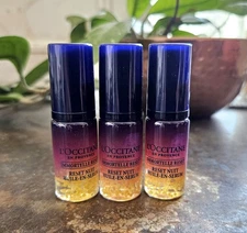 (3) L'Occitane En Provence Immortelle Overnight Reset Oil In Serum 4ml ea.