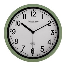 Basic Indoor 8.78" Sage Analog Round Modern Wall Clock