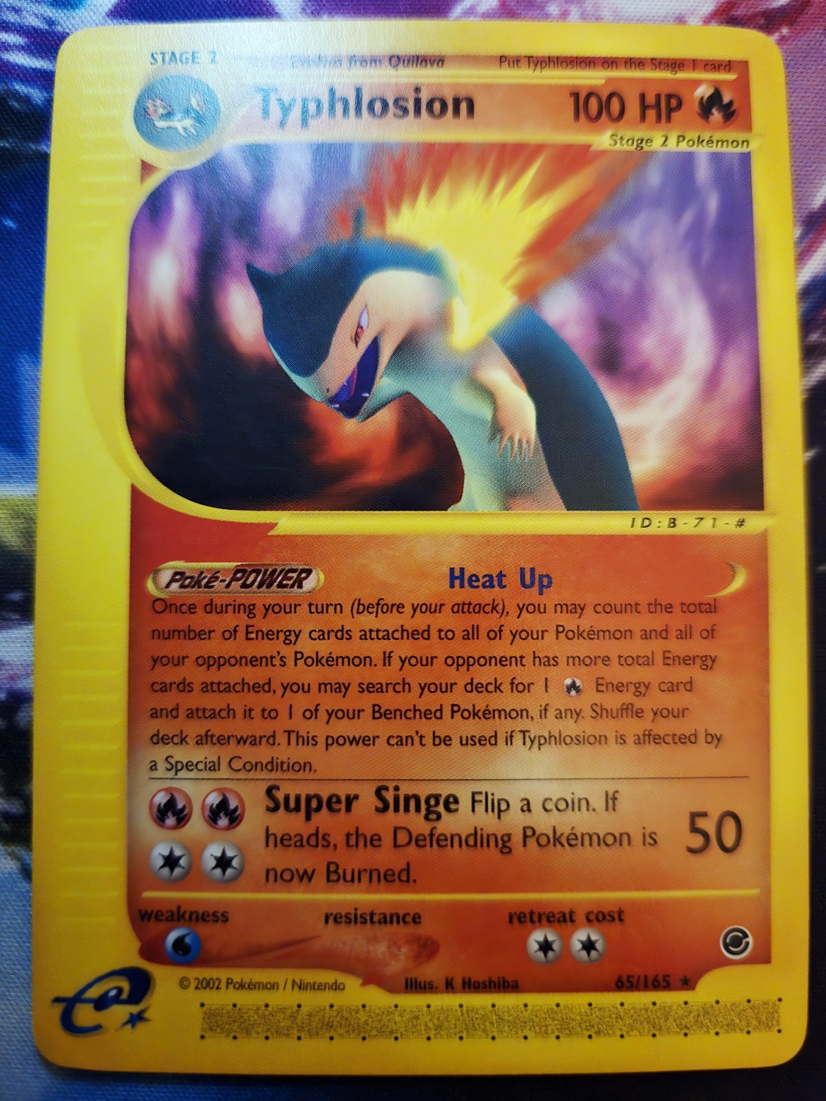 Typhlosion - EX: Expedition (65/165) WotC e-Reader Rare Pokemon Card LP