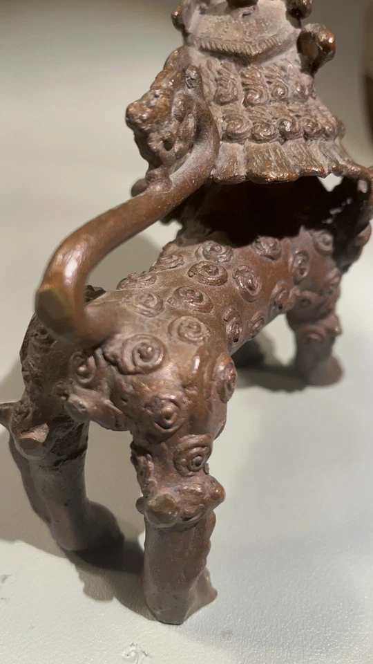 Chinese Bronze Pixiu Lion Feng Shui Mythical Guardian Foo Dog - Image 4 of 4