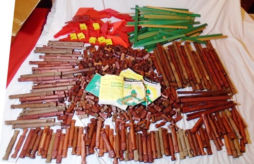Large lot of vintage Lincoln Logs. Original owner from the 1960s, 15 pounds.