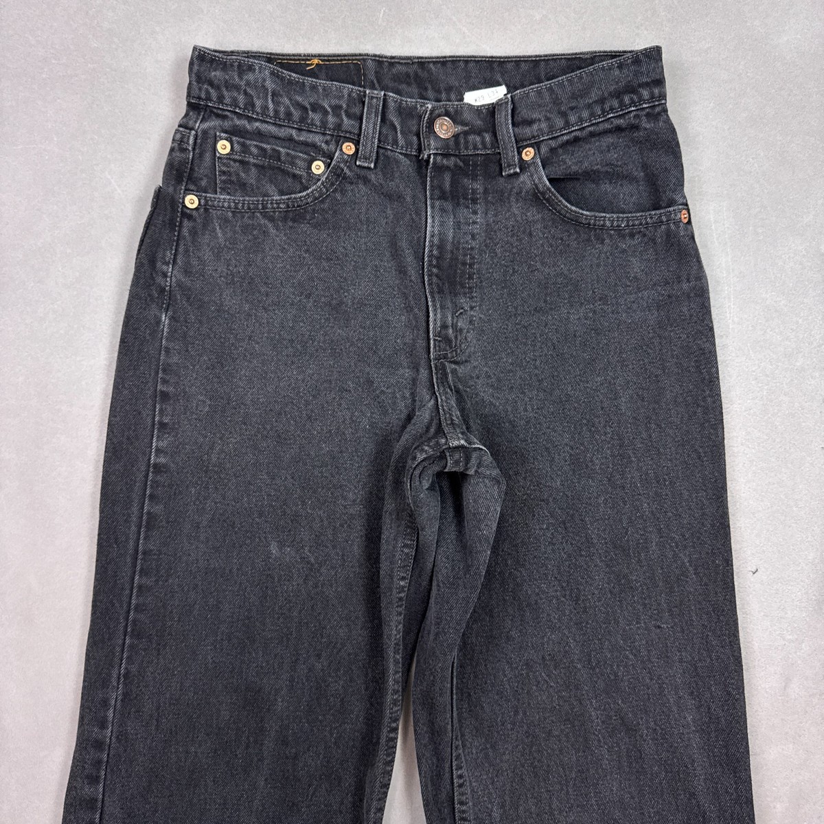 Vintage Levis Jeans Mens 28x34 Black 90s Made USA Dark Wash Relax