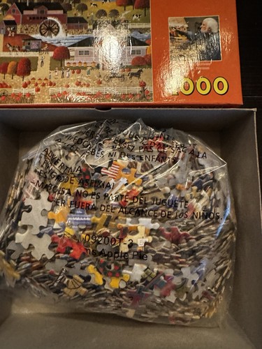 MOM'S APPLE PIE Pumpkins Fall MEGA Puzzle HOMETOWN COLLECTION HERONIM 1000 PC - Picture 5 of 5