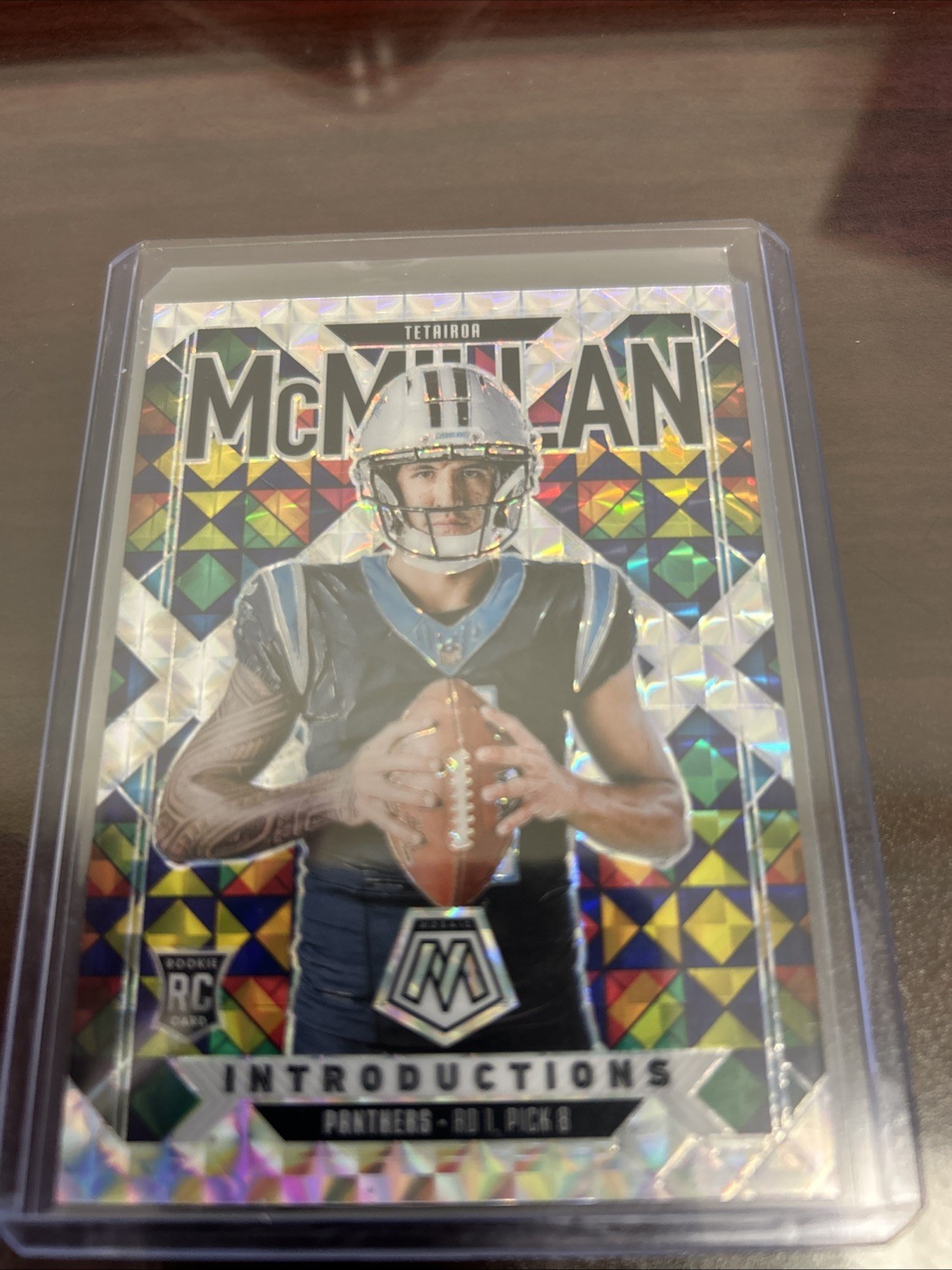 2025 Mosaic Introductions Silver Mosaic Prizm #8 Tetairoa McMillan Panthers RC