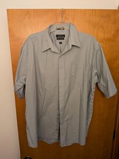 Stable Theory Men's Gray Cotton Short Sleeve Button-Up Shirt Size L