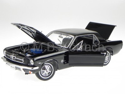 Ford Mustang Coupe 1964 1/2 black diecast model car 12519 Welly 1/18