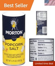 Morton Popcorn Salt Seasoning 3.75 oz Shaker - Perfect for Movie Nights