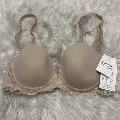 Simone Perele 34C Bra Beige Karma Strapless Underwire Back Closure 12V302 NEW