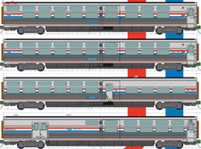 Kato Viewliner II Coach Set (4) Amtrak PhIII 1:160 Scale, N Scale