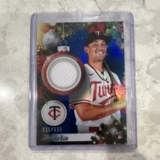 Topps 2025 Holiday Relics Brooks Lee Blue Metallic 036/299 RC Minnesota Twins