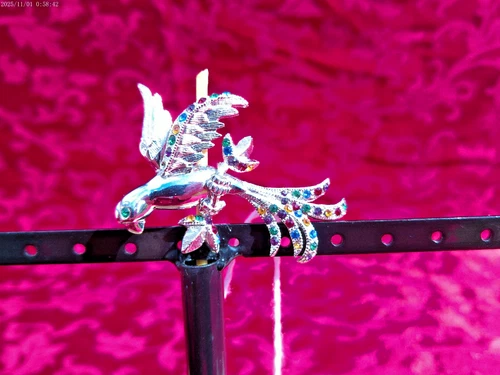 FABULOUS Vintage Judy Lee Signed BIRD OF PARADISE Brooch Costume Jewelry