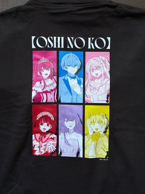 OSHI NO KO - Main Characters Hoodie Pullover - Black Size XL