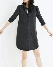 Madewell Faded Black Shirt Dress, XS