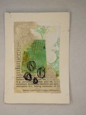 ACEO Art Card Abstract Mixed Media Collage Painting Signed Original OOAK