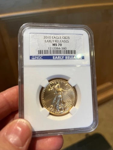 2010 Gold Eagle $25 NGC Early Releases MS 70 Half-Ounce 1/2 oz Fine Gold