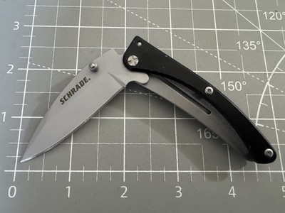 SCHRADE SCH222BK Black/Aluminum Handle 8Cr13MoV 2.56'' Plain Edge Framelock Knife