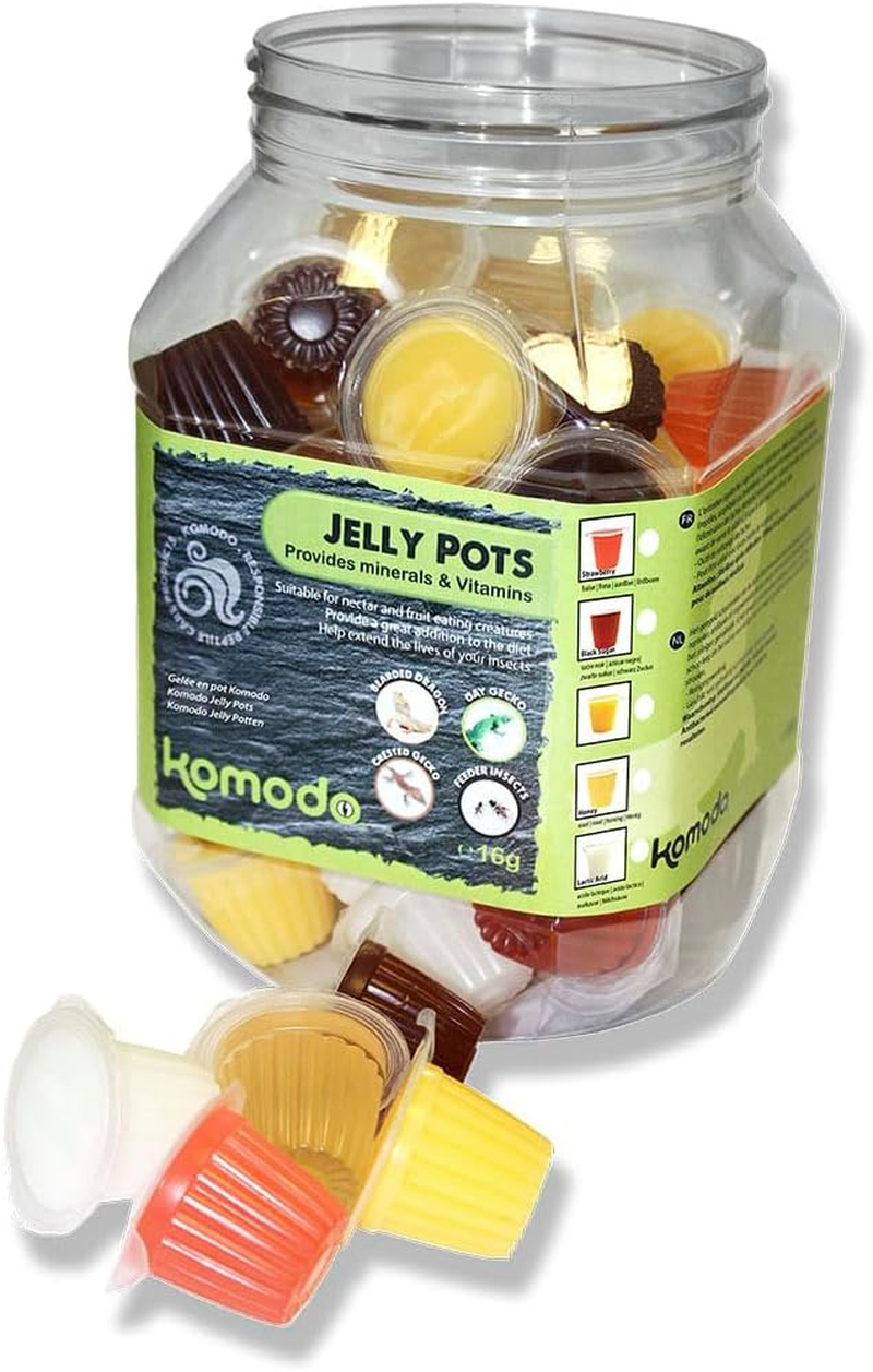 Komodo Jelly Pots Mixed Flavours Refill Pack for Crickets, Beetles, Cockroaches