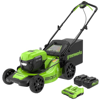 #ad Greenworks 48V 24V x 2 20quot; Brushless Cordless Push Lawn Mower LED Headlight ... $540.23