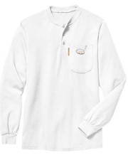 Rasco Men's FR Henley Long Sleeve T-Shirt - Big White 3X