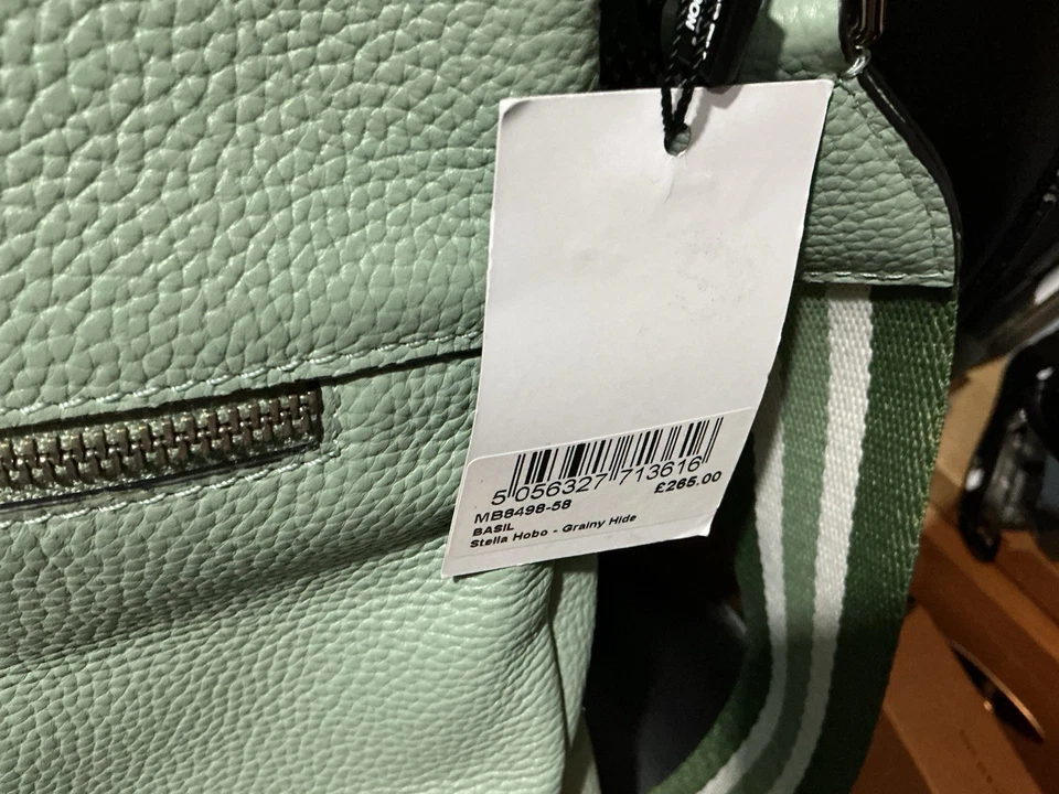 Osprey London Stella  Real Leather Hobo Bag Soft Sage Green BNWT - Image 3 of 4