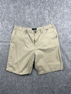 Hurley Men's Khaki Shorts Outdoors/Workwear/Utility Comfort Flat Front Size 38