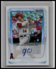 2011 Bowman Draft Picks #BCAP-CC C.J. Cron Chrome Autographs Refractors #/500