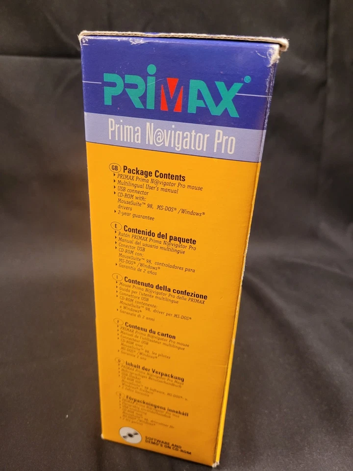 Vintage Primax Prima Navigator PRO Mouse. Brand New With Box Windows 95/98 USB - Image 4 of 4