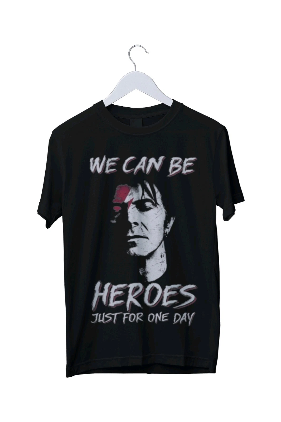David Bowie We Can Be Heroes Black T-Shirt Mens All Sizes S M L XL 2 3 4 XL