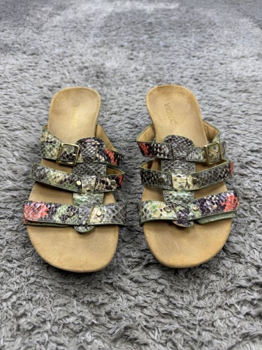Vionic Sandals Women 7 Radia Snakeskin Strap Animal Print Wedge Comfort Shoes - Picture 1 of 9