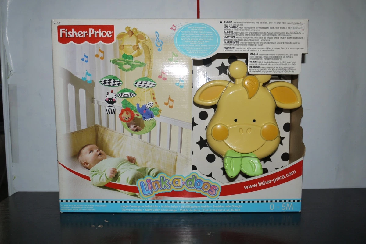 BABY CRIB MOBILE FISHER PRICE LINK-A-DOOS JUNGLE G5776 MIB eBay