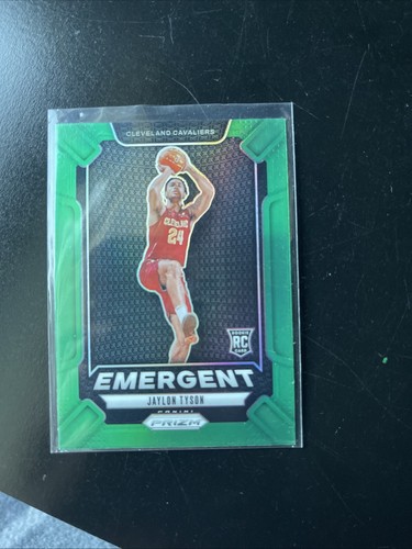 2024-25 Panini Prizm - Emergent Jaylon Tyson #25 Green Prizm (RC)
