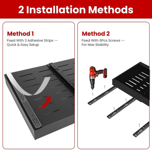 Pull Out Cabinet Organizer, Deep Drawer for Cabinets Adhesive Drawer for Kitchen - Picture 6 of 31
