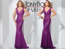 Tony Bowls Prom Dress 115710 Purple Size 8