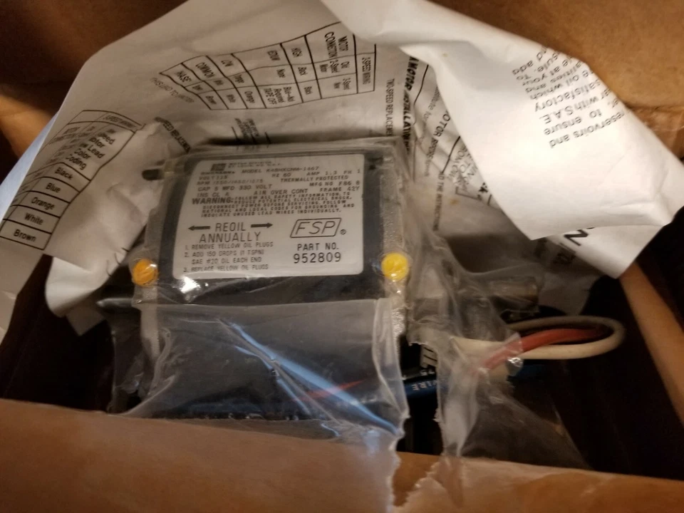 Вентилятор двигателя FSP AC 952809 Universal Electric Co. НОВЫЙ в открытой коробке - Изображение 3 из 4