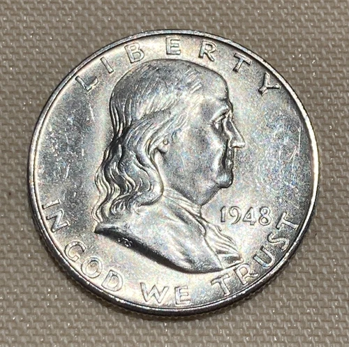 Nice 1948 D Franklin Half Dollar - BU with Strong Lines