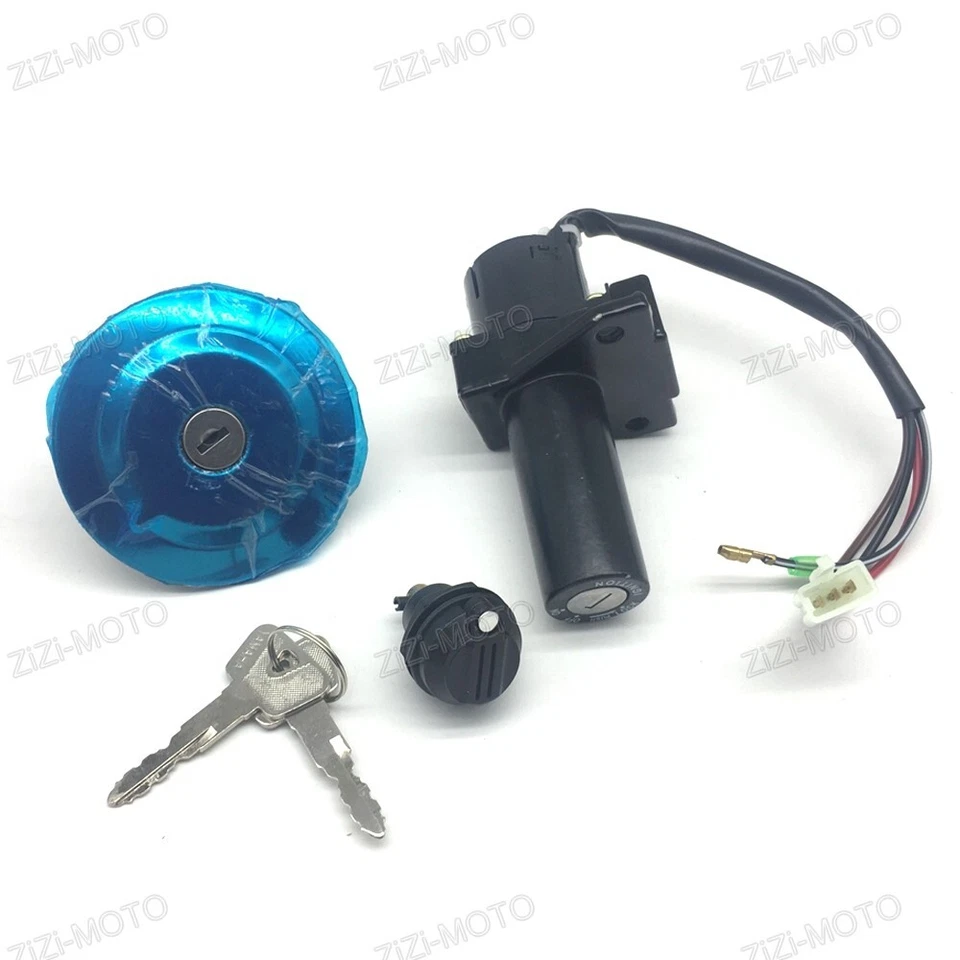 Interruptor de encendido tapa de gas combustible bloqueo de asiento juego de llaves apto para Yamaha YBR 125 2004-2018 Foto 3 de 4