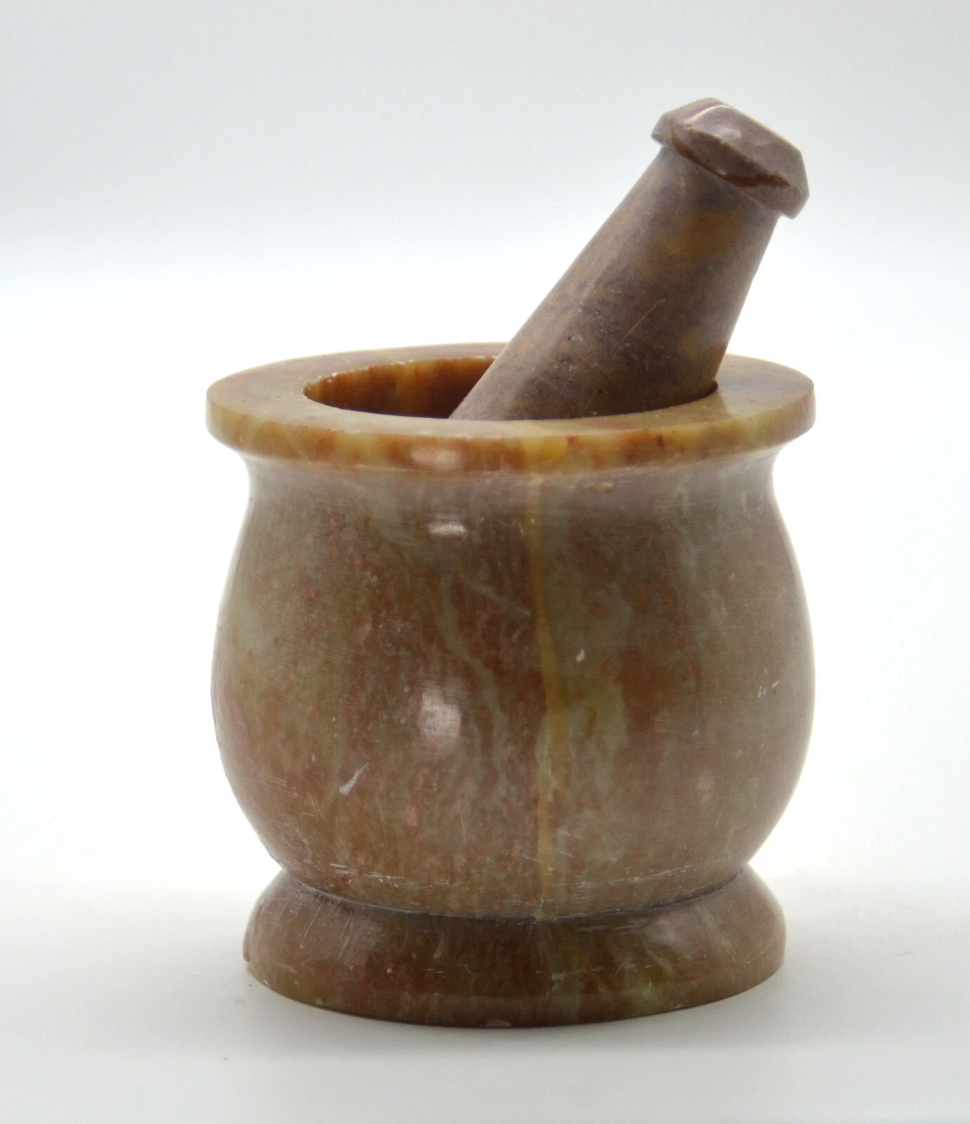 Onyx Marble Mortar and Pestle Tan 3" Tall D-8