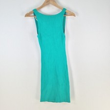 Perfect Stranger knit bodycon dress womens 10 aqua green stretch 113733