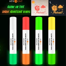  Glow in Dark Vinyl Neon Permanent Adhesive Vinyl for Craft Cutter 