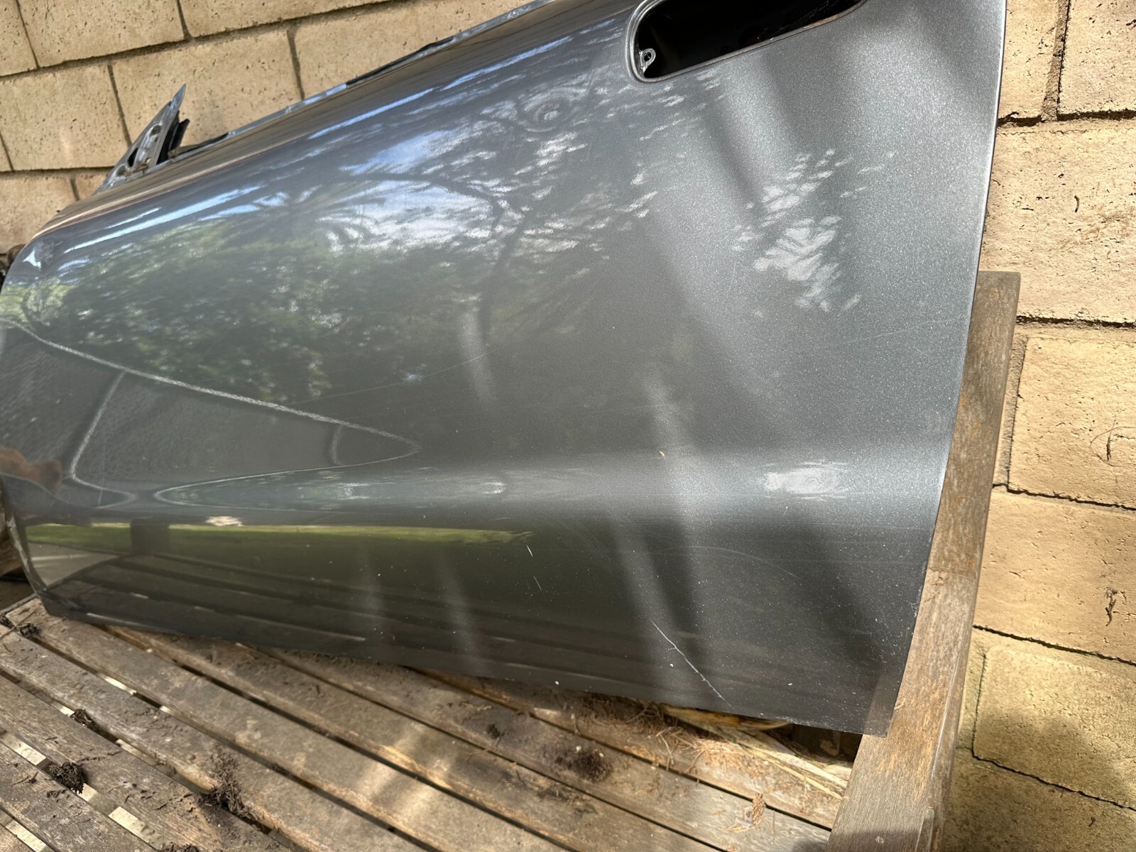 Left Driver Door Shell Gray 980001037 Maserati Spyder Coupe M138 2002-07