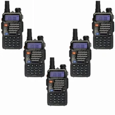 5Pcs Baofeng UV-5R + Plus 5RE 2m/70cm UHF VHF FM 128CH VOX Two-way Radio US