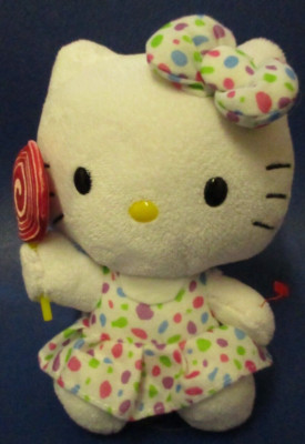 Ty Original Beanies, Hello Kitty mit Lutscher, Plüsch, Mütze, Stofftier
