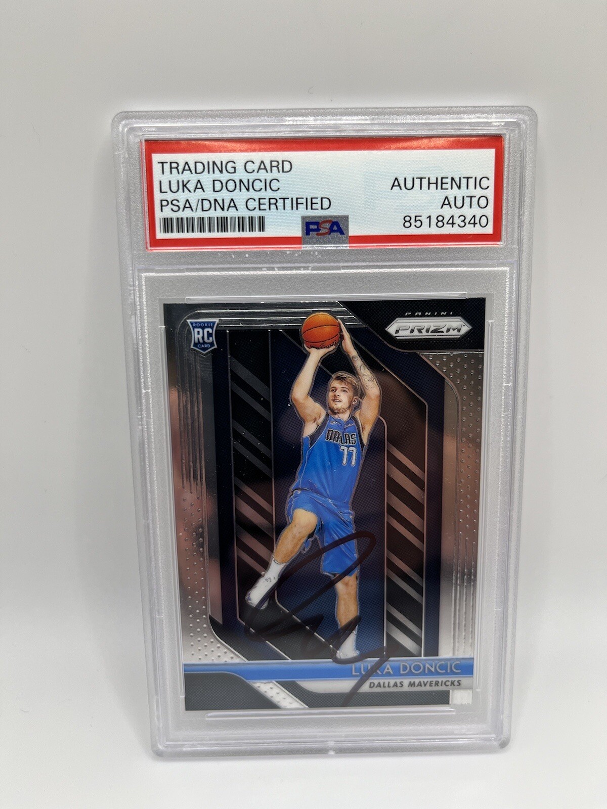 Luka Doncic Signed 2018-19 Panini Prizm #280 RC Rookie AUTO PSA/DNA Mavs