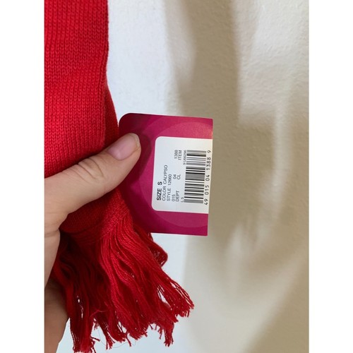 NWT Vintage Deadstock Xhilaration Red Fringe Sweater Womens Sz S Beaded Boho - Picture 7 of 9