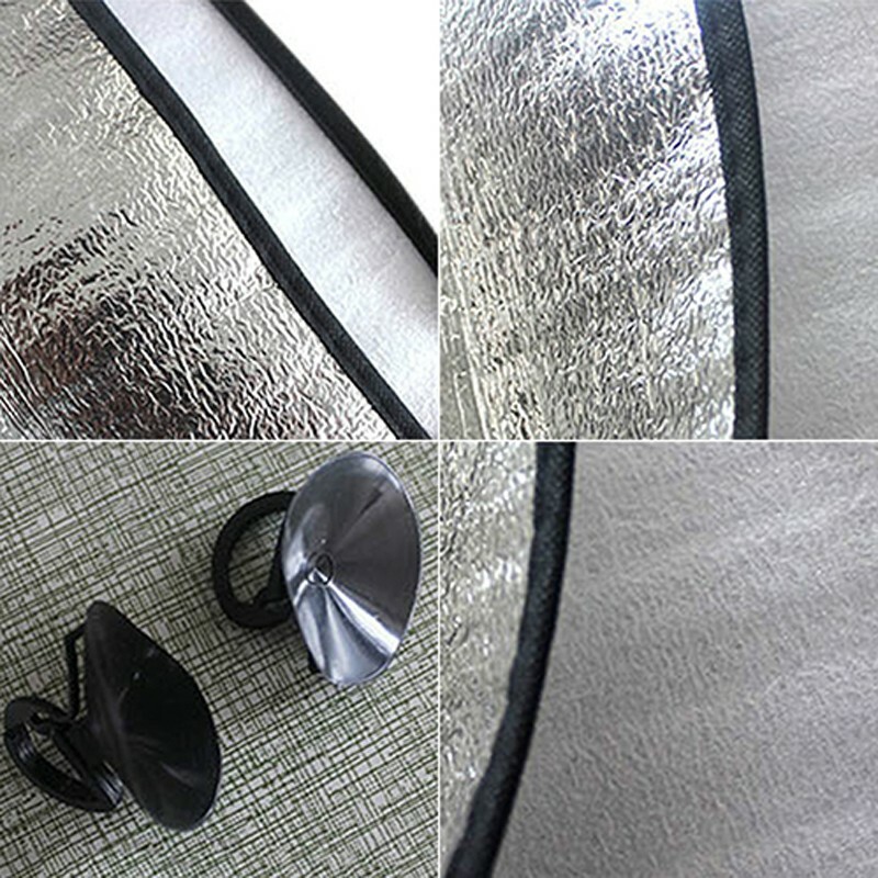 Front Windshield Sun Shade - 130x60cm Folding Silver Aluminum Foil Heat Reflector