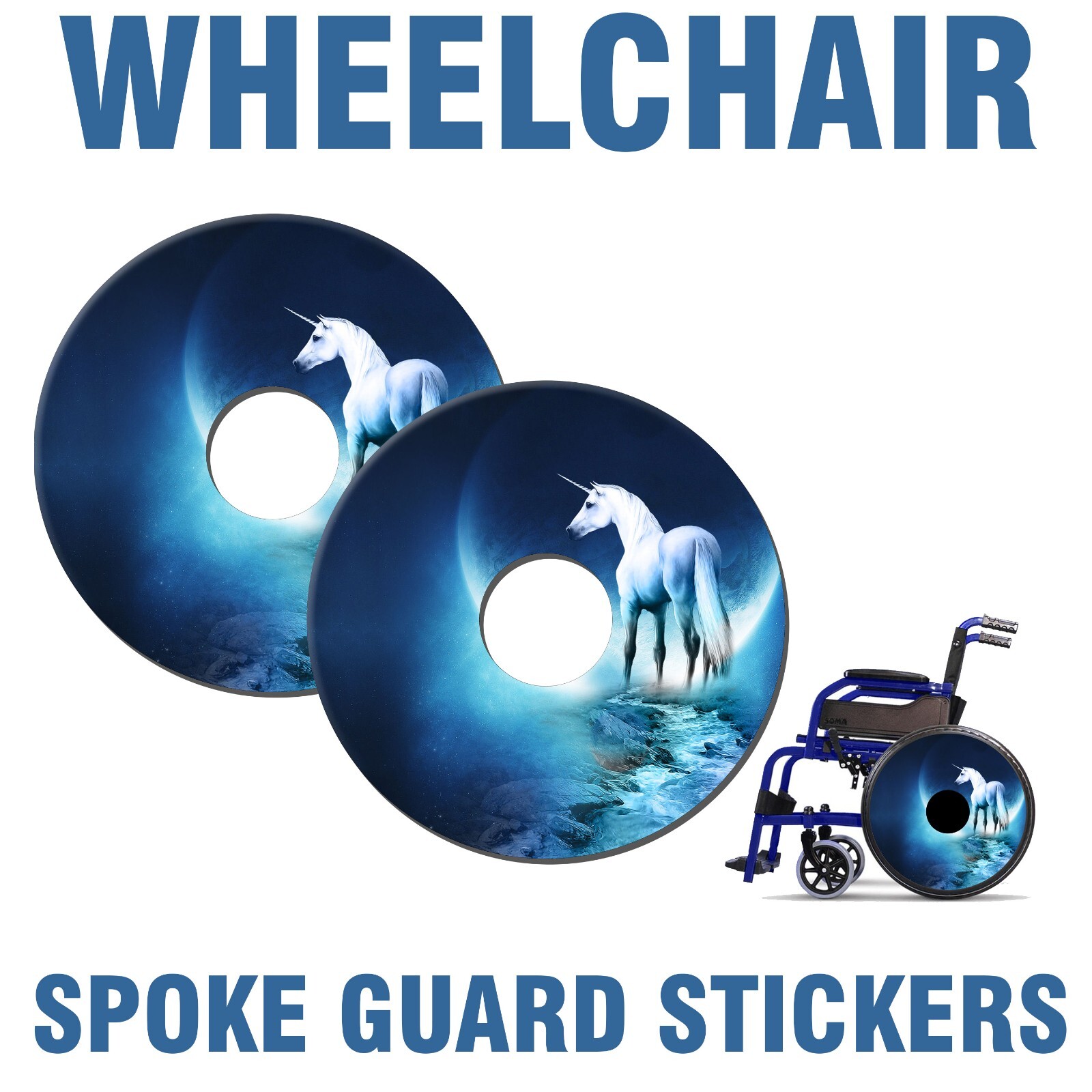 Wheelchair Spoke Guards Graphics Self Adhesive Stickers  Personalised Name