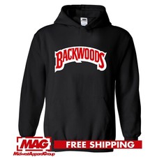 BACKWOODS BLACK HOODIE Rap Hip Hop Smoking Cigars Urban Sweatshirt Joint Blunt