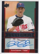 Glen Perkins 2009 Upper Deck Inkcredible Autograph Card  Twins